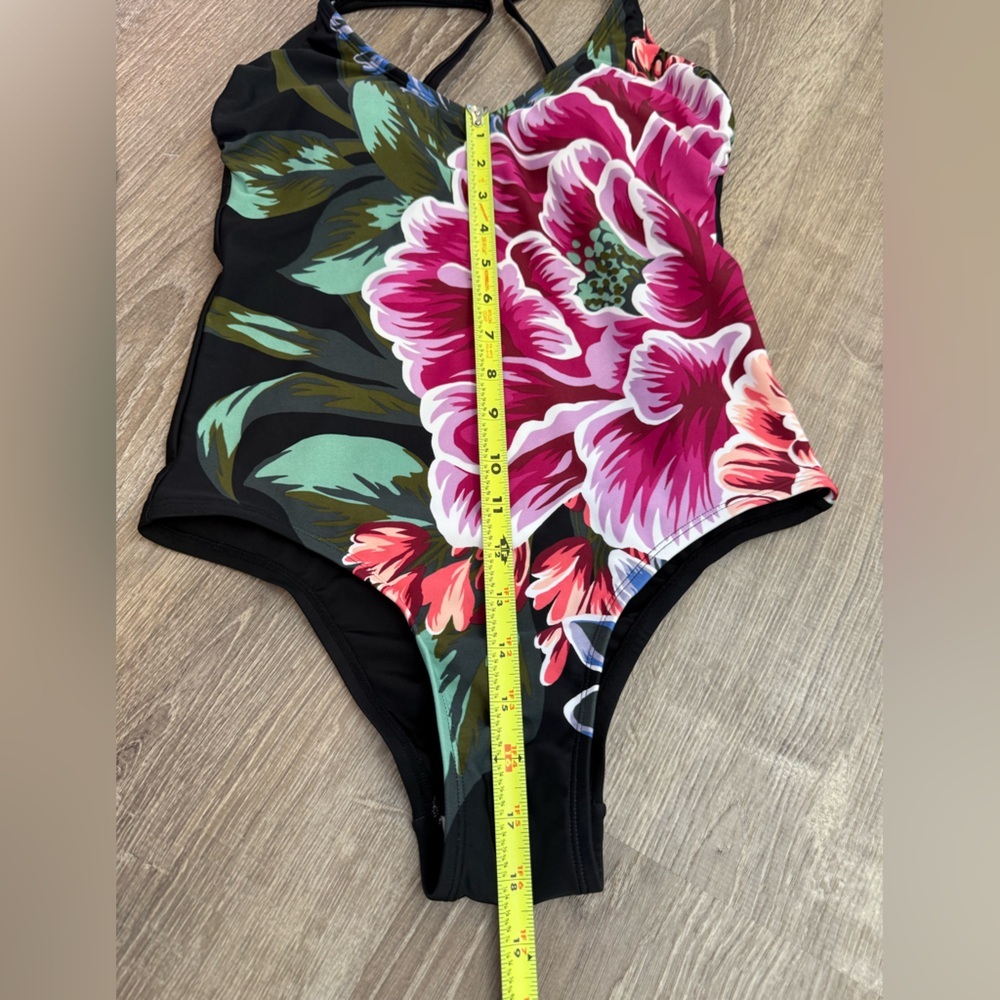 NEW! Kona Sol Floral One Piece Floral Swimsuit Size Small - Picture 5 of 9